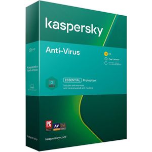 Kaspersky Antivirus - 12 maanden/1 apparaat - NL/FR/DE (PC)