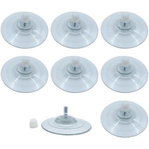 8 Stuks Kartelmoer (M8) Zuignappen met Schroef Transparante Pvc-Zuignappen voor Auto Schaduwdoek Glazen Badkamer Muur Deur Glazen Raam (18 * 85 mm)