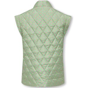 ONLY KOGCEMMA AOP QUILT VEST CS PNT Meisjes Gilet - Maat 134