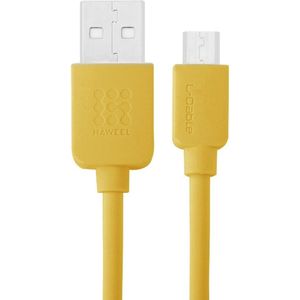 Haweel USB-A naar Micro USB Kabel 1 Meter - Geel