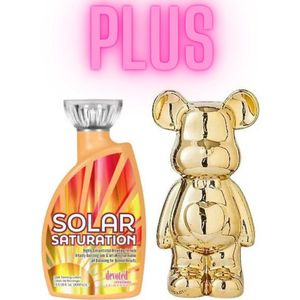 Devoted Creations Solar Saturation 400 ml PLUS Beeld Beer Hart Goud 21 cm !