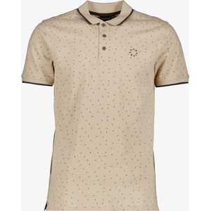 Unsigned heren polo met print beige - Maat S