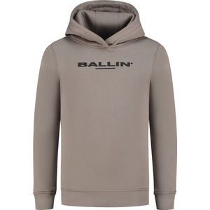 Ballin Amsterdam - Jongens Regular fit Sweaters Hoodie LS - Taupe - Maat 12