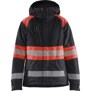 Blaklader 4470-1977 Dames Winterjas High Vis - Zwart/High Vis Rood - S