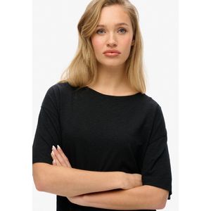 Superdry Studios Dropped Shoulder T-shirt Met Korte Mouwen Zwart L Vrouw