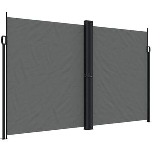 vidaXL - Windscherm - uittrekbaar - 200x1000 - cm - antracietkleurig