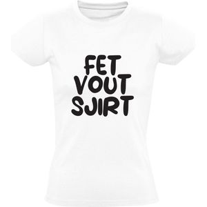 Fet Vout Dames T-shirt - fout - foute party - taal - leraar - nederlands - docent - meester - juf - gaaf - grappig - shirt