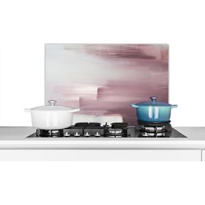 Spatscherm keuken 60x40 cm - Kookplaat achterwand Schilderij - Olieverf - Abstract - Muurbeschermer - Spatwand fornuis - Hoogwaardig aluminium