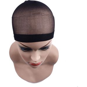CHPN - Haarnetje - Haarmutje - Ondermuts - Pruik dragen - Pruik ondermuts - Zwart - Netstof - Elastisch - Haarnetjes voor Nephaar - Weave Wig Cap - Nylon - One size