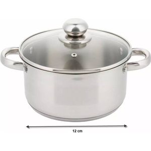 Kinghoff 4325 - kookpan met deksel - Ø 12 cm