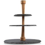 Boska Party Tower® - Etagère - Leisteen - Zwart - Ø 30 cm - Voor High Tea en Borrels