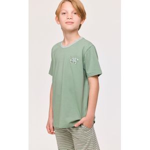 Woody Jongens-Heren Pyjama groen - maat S