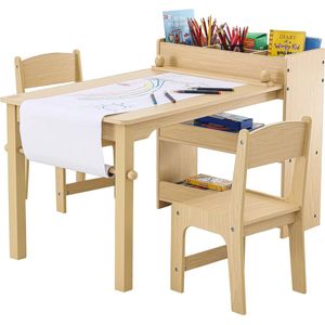 Asaam-Kids Tafel En Stoel-Multifunctionele Kindertafel en Stoel -Set Houten Activiteitentafel met Opbergruimte-Speelkamertafel - Dozen Kinderen Spelen Tafel Voor Kunst Ambacht Lezen Leren