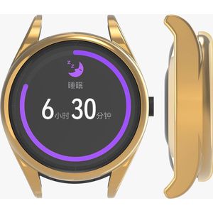 kwmobile 2x hoes geschikt voor Huawei Watch Buds hoesje - Cover van silicone - Hoesje voor activity tracker - In goud / transparant