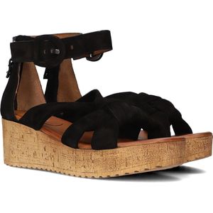 Omoda 722028 Sandalen - Met Sleehak - Dames - Zwart - Maat 40