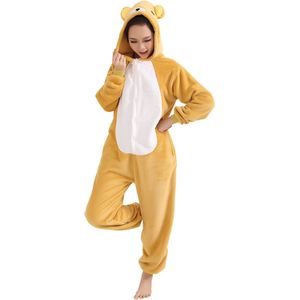 Beer Onesie Pak Kostuum Outfit Huispak Jumpsuit Verkleedpak - Verkleedkleding - Halloween & Carnaval - SnugSquad - Kinderen & Volwassenen - Unisex - Maat L voor Lichaamslengte (168 - 175 cm)