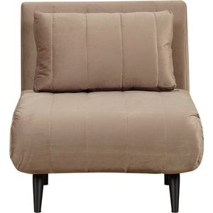 Bronx71® Velvet slaapfauteuil Hanna taupe