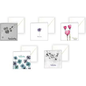 Condoleance kaarten - sympathy cards - sympathy - thinking of you - rouw - flowers - English