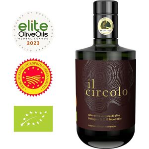 Premium Bio Olijfolie 0,5 ltr | 2de -30% of 3de -60% | Moresca | D.O.P. keurmerk | Verse Oogst in 10/2023 | Bekroonde topkwaliteit | il circolo extra virgin olive oil | 100% SiciIiaans | Rijk aan polyfenolen/antioxidanten | Ideaal cadeau | NL-BIO-01