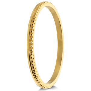 Glow 214.068552 Dames Ring - Minimalistische ring - Sieraad - 14 Karaat Goud - 10 mm breed