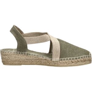 Toni Pons Verdi-V Dames Espadrilles Caqui | Groen | Canvas | Maat 44 | VERDIVcaqui