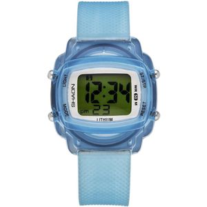 Shaon 39-6067-99 Horloge - Kunststof - Blauw - Ø 41 mm