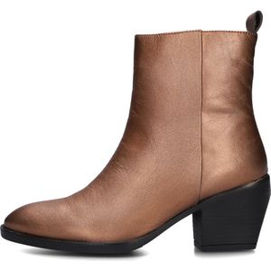 Notre-V Ki4563 Enkellaarsjes - Enkelboots met rits - Dames - Brons - Maat 40