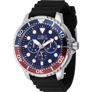 Invicta Pro Diver 47231 Heren Horloge - Waterdicht - Analoog - Quartz Uurwerk - Roestvrij Staal met blauwe Wijzerplaat - 48mm