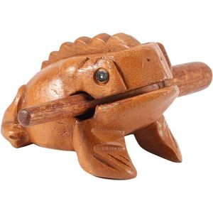 Allecto Plus - Traditioneel Handgemaakt Houten Guiro Kikker Muziekinstrument - Lucky Croaking Frog Figuur Huis Ornament - Percussion Instrument met Croaking Tone - 2-6 inch - 3# 106 cm