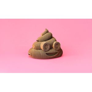 CARTONIC- Poop- 3D Puzzel-Speelgoed- Puzzel-DIY- Creatief- Karton- Kinderen en volwassen- 3D- puzzel