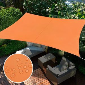 Zonneschermzeil 2 x 3 meter - rechthoekig - waterdicht - UV-blokkerend - voor achtertuin - terras - zwembad - camping - oranje Shade Sail