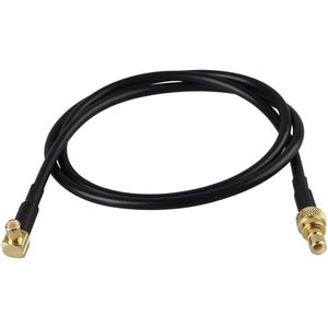 Antennekabel MCX Mannelijk Haaks naar SMB Adapter RG174 50cm/19.7inch Kabel Compatibel voor DAB-autoradio FM Antenne