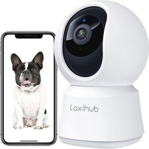 Hondencamera met 1080P, 2-weg audio en bewegingsherkenning - Huisdiercamera met wifi en nachtzicht