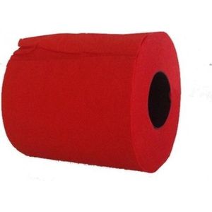 6x Rood toiletpapier rol 140 vellen - Rood thema feestartikelen decoratie - WC-papier/pleepapier