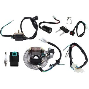 CDI Bougie Kabelboom Magneto Stator Kit voor 50cc-140cc Kick Start Dirt Pit Bike ATV met Bobine