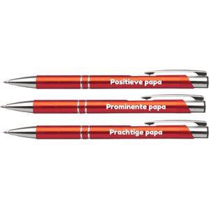 Akyol - 3 pennen met tekst voor papa - papa cadeau - Leuke motivatie pennen quotes - 3 leuke pennen voor jouw papa - Pen met tekst cadeau - Vaderdag cadeautje - verjaardag - cadeau - Bedankje - Familie cadeau