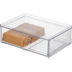 Voorraaddoos met lade - stapelbaar en praktisch - transparant - voedselopslagcontainers