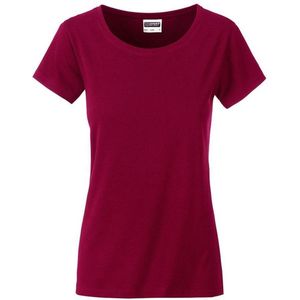 James and Nicholson Dames/dames Basic Organic Katoenen T-Shirt (Wijn)