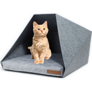 Rexproduct Kattenhuizen – Kattenmand inbegrepen - Kattenhok - Kattenmand voor binnen – Kattenhuis – Gerecycled PETflessen - PETPocket