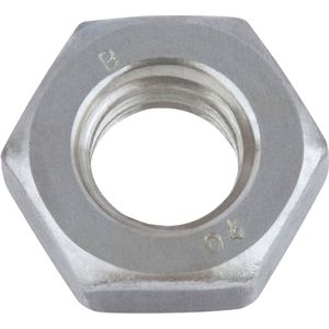 Wurth - DIN 936 staal blank fijne draad - Zeskantmoer, platte vorm met fijne draad DIN 936, staal, blank - x 50 st