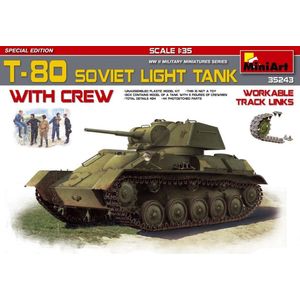 MiniArt T-80 Soviet Light Tank with Crew (Special Edition) + Ammo by Mig lijm