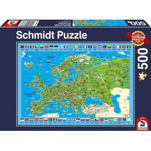 Schmidt Ontdek Europa! 500 stukjes - Puzzel - 10+