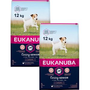 Eukanuba Caring Senior Small Breed Kip - Hondenvoer - 2 x 12 kg