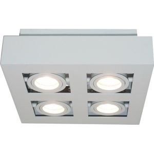 Plafondlamp Bosco 4L Wit - 4x GU10 LED 4,8W 2700K 355lm - IP20 - Dimbaar > spots verlichting led wit | opbouwspot led wit | plafondlamp wit | spotje led wit | led lamp wit