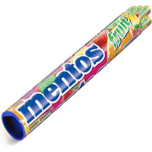 Mentos Jumbo-rol met 8 rollen Mentos fruit - snoep - 300gr - 30cm