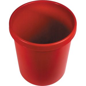 HELIT Afvalbak - 30 liter - Kunststof - Rood - dxh 350x405 mm