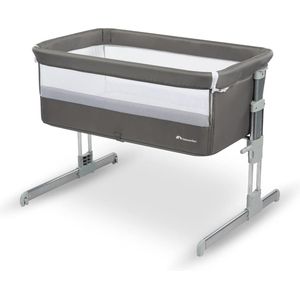 LifeStages® bijzetbed Calidoo, in hoogte verstelbaar babybed, gezellig en zacht gevoerd, het bijzetbedje is bruikbaar vanaf de geboorte tot max. 9 kg