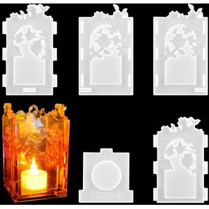 Hollow Pen Holder Silicone Resin Mold Jewelry Container Box Epoxy Resin Mold for DIY Resin Crafts Table Ornament Home Decor