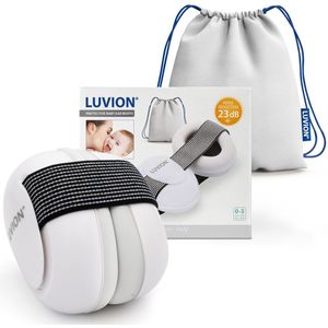 LUVION® Baby Gehoorbeschermer - Premium gehoorbescherming voor je baby - tot 3 jaar - Snow White