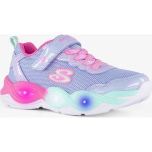 Skechers Twisty Glow meisjes sneaker met lichtjes - Paars - Uitneembare zool - Maat 28